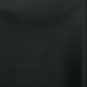 J.Hampstead Men's 45% Wool Solids Super 100's1.30 Meter Unstitched Trouser Fabric (Black)