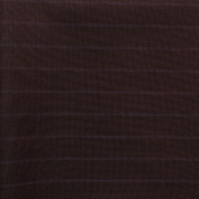 J.Hampstead Men's 45% Wool Striped Super 100's1.30 Meter Unstitched Trouser Fabric (Dark Wine)