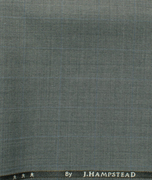J.Hampstead Men's 45% Wool Checks Super 100's Unstitched Trouser Fabric ...