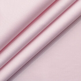 Mafatlal Men's Cotton Blend Wrinkle Free Structured 2.25 Meter Unstitched Shirting Fabric (Pink)
