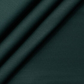 Siyaram's Men's Bamboo Wrinkle Resistant Solids 2.25 Meter Unstitched Shirting Fabric (Dark Sea Green)