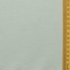 Cadini Men's Giza Blended Cotton Striped 2.25 Meter Unstitched Shirting Fabric (Light Grey)