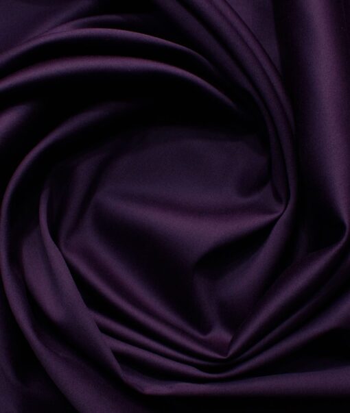Donear Men's 100% Cotton Solids 2.25 Meter Unstitched Shirting Fabric (Dark Purple)