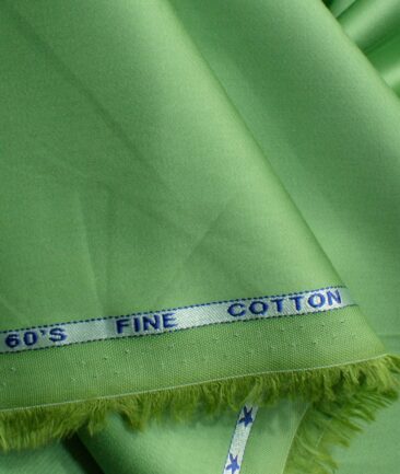 Donear Men's 100% Cotton Solids 2.25 Meter Unstitched Shirting Fabric (Olive Green)