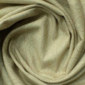 Nemesis Men's Cotton Linen Printed 2.25 Meter Unstitched Shirting Fabric (Beige)