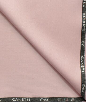 Canetti by Cadini Italy Men's Terry Rayon Solids 3.75 Meter Unstitched Suiting Fabric (Blush Pink)