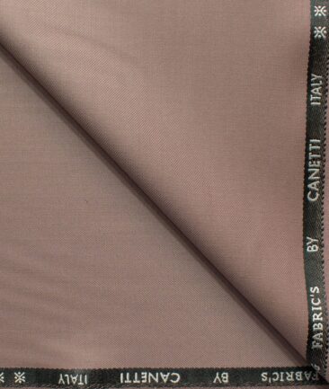 Canetti by Cadini Italy Men's Terry Rayon Solids 3.75 Meter Unstitched Suiting Fabric (Rosy Brown)