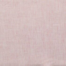 Cavallo by Linen Club Men's Cotton Linen Structured 2.25 Meter Unstitched Shirting Fabric (Blush Pink)