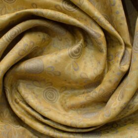 Exquisite Men's Cotton Blend Self Design 2.25 Meter Unstitched Shirting Fabric (Buttermilk Beige)