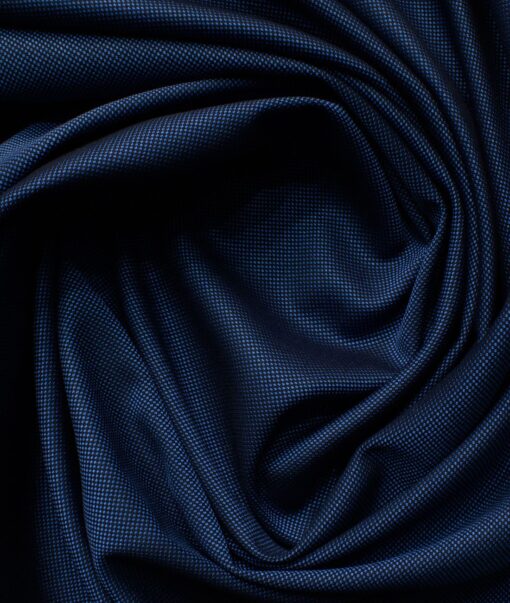 Ferrino Mizzoni Men's Terry Rayon Structured 3.75 Meter Unstitched Suiting Fabric (Royal Blue)