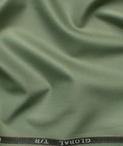 Ferrino Mizzoni Men's Terry Rayon Solids 3.75 Meter Unstitched Suiting Fabric (Sage Green)