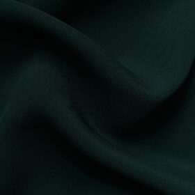 Italian Channel Men's Terry Rayon Solids 3.75 Meter Unstitched Flowy Japanese Stretchable Suiting Fabric (Dark Pine Green)