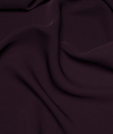 Italian Channel Men's Terry Rayon Solids  Unstitched Flowy Japanese 4 Way Stretchable Lachka Armani Suiting Fabric (Dark Purple)