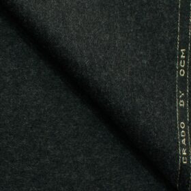 OCM Men's 100% Merino Wool Checks 2 Meter Thick Unstitched Tweed Jacketing & Blazer Fabric (Dark Grey)