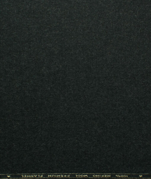 OCM Men's 100% Merino Wool Checks 2 Meter Thick Unstitched Tweed Jacketing & Blazer Fabric (Dark Grey)