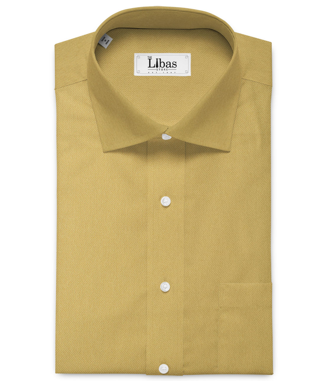 Ocm Men's Acrylic Wool Solids Unstitched Shirting Fabric (Sand Beige)