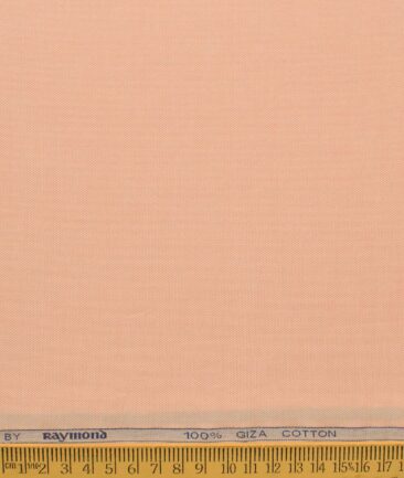 Raymond Men's Giza Cotton Structured 2.25 Meter Unstitched Shirting Fabric (Light Orange)