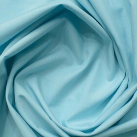 Raymond Men's Giza Cotton Solids 2.25 Meter Unstitched Shirting Fabric (Teal Blue)