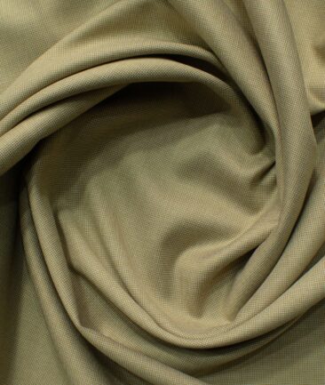 Rosseti Romano Men's Terry Rayon Structured 3.75 Meter Unstitched Suiting Fabric (Beige)