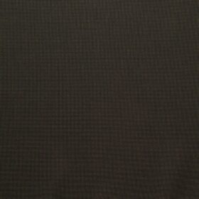 Rosseti Romano Men's Terry Rayon Structured 3.75 Meter Unstitched Suiting Fabric (Dark Brown)