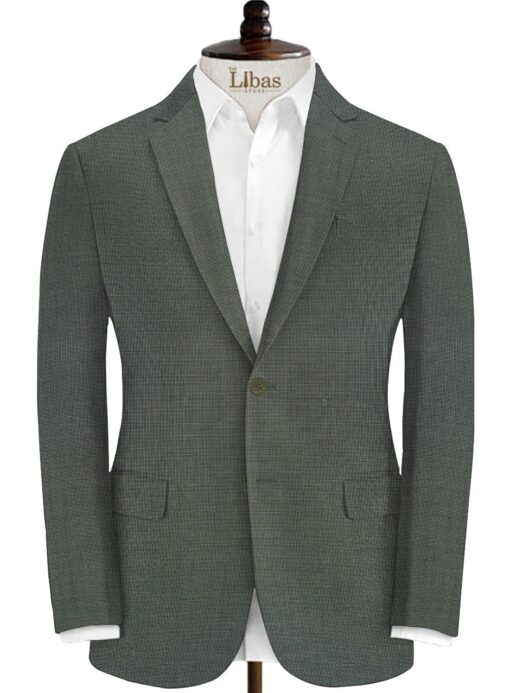 Rosseti Romano Men's Terry Rayon Structured 3.75 Meter Unstitched Suiting Fabric (Light Grey)