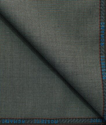 Rosseti Romano Men's Terry Rayon Structured 3.75 Meter Unstitched Suiting Fabric (Light Grey)