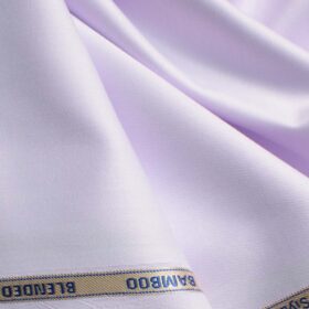 Siyaram's Men's Bamboo Solids 2.25 Meter Unstitched Shirting Fabric (Light Purple)