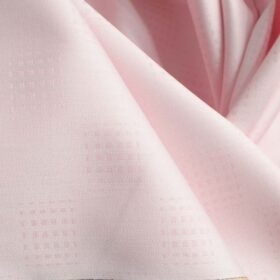 Siyaram's Men's Bamboo Self Design 2.25 Meter Unstitched Shirting Fabric (Pink)