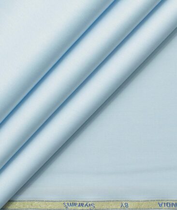 Siyaram's Men's Bamboo Solids 2.25 Meter Unstitched Shirting Fabric (Sky Blue)