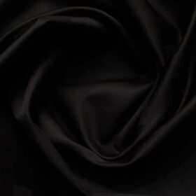 Soktas Men's Egyptian Cotton Self Design 2.25 Meter Unstitched Shirting Fabric (Black)