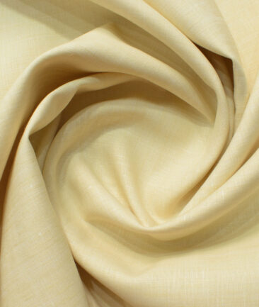 Linen Club Men's 100% Linen 40 LEA Solids Unstitched Suiting Fabric (Eggnog Beige) - Image 5
