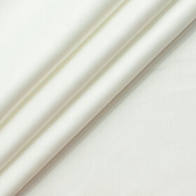 Burgoyne Men's Cotton Linen  Solids 3.75 Meter Unstitched Suiting Fabric (White)