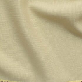 Cadini Men's 35% Wool Super 110's Structured 3.75 Meter Unstitched Suiting Fabric (Beige)