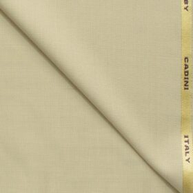 Cadini Men's 35% Wool Super 110's Structured 3.75 Meter Unstitched Suiting Fabric (Beige)