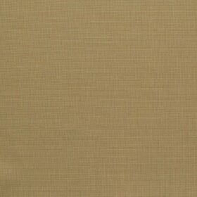 Cadini Men's 35% Wool Super 110's Structured 3.75 Meter Unstitched Suiting Fabric (Khakhi Brown)