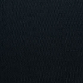 Donear Men's 98% Cotton  Structured 3.75 Meter Unstitched Stretchable Suiting Fabric (Dark Blue)