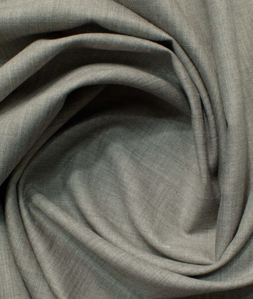 OCM Men's 35% Wool  Self Design 3.75 Meter Unstitched Suiting Fabric (Grey)