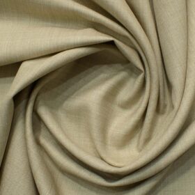 OCM Men's 35% Wool  Self Design 3.75 Meter Unstitched Suiting Fabric (Hazelnut Beige)