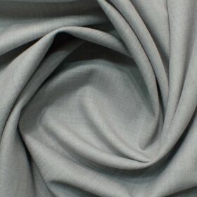 OCM Men's 35% Wool  Self Design 3.75 Meter Unstitched Suiting Fabric (Light Grey)