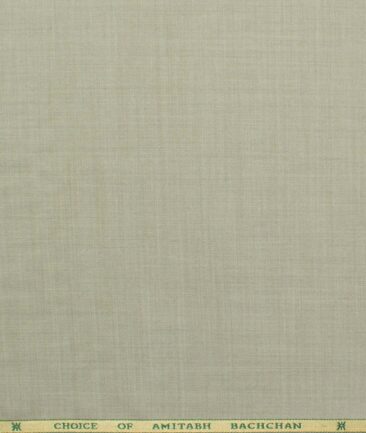 OCM Men's 35% Wool  Self Design 3.75 Meter Unstitched Suiting Fabric (Pistachious Beige)