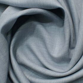 OCM Men's 35% Wool  Self Design 3.75 Meter Unstitched Suiting Fabric (Sky Blue)