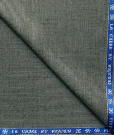 Raymond Men's 25% Wool Super 90's Self Design 3.75 Meter Unstitched Suiting Fabric (Worsted Grey)
