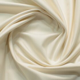 Arvind Men's Premium Cotton Structured 2.25 Meter Unstitched Shirting Fabric (Cream)