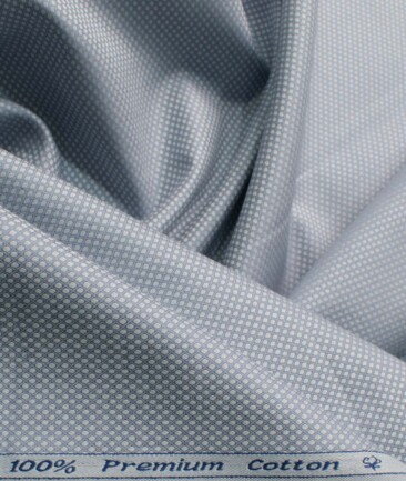Arvind Men's Premium Cotton Structured 2.25 Meter Unstitched Shirting Fabric (Grey)
