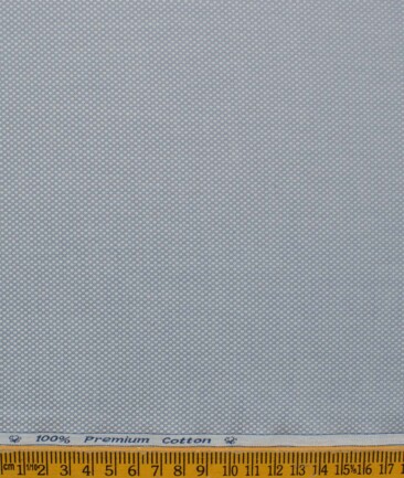 Arvind Men's Premium Cotton Structured 2.25 Meter Unstitched Shirting Fabric (Grey)