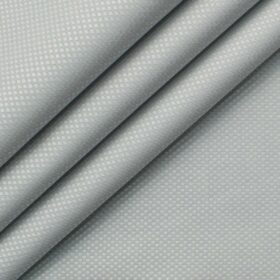 Arvind Men's Premium Cotton Structured 2.25 Meter Unstitched Shirting Fabric (Light Grey)