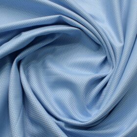 Arvind Men's Premium Cotton Structured 2.25 Meter Unstitched Shirting Fabric (Light Blue)