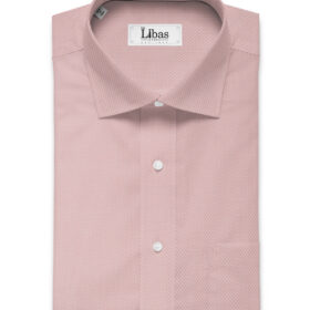 Arvind Men's Premium Cotton Structured 2.25 Meter Unstitched Shirting Fabric (Pink)