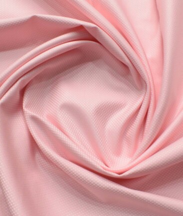 Arvind Men's Premium Cotton Structured 2.25 Meter Unstitched Shirting Fabric (Pink)