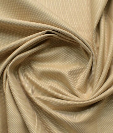 Arvind Men's Premium Cotton Structured 2.25 Meter Unstitched Shirting Fabric (Sand Castle Beige)